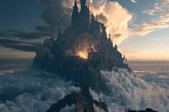 design fantasy album cover art with amazing effects