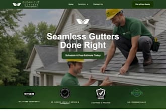 build wix gutter cleaning website contractor gutter repair installation website