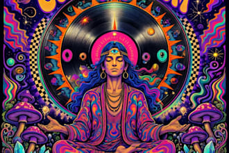 design psychedelic poster cover album