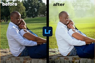 wedding photo editing and retouching in lightroom