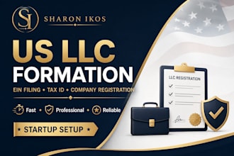 do US llc formation, ein filing, tax id, company registration and startup setup
