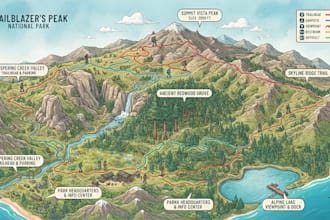 design custom hiking trail topographic park and outdoor adventure maps