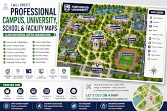 create professional campus, university, school and facility maps