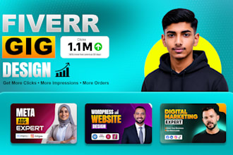 design clickable fiverr gig thumbnail and cover