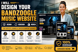 design bandzoogle music website entertainment website redesign and merch store