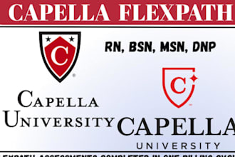 help with capella flexpath nursing assessments and projects