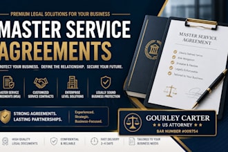 prepare professional master service contracts for agencies and tech