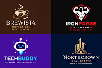 make modern logo design and brand identify