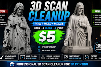 clean mesh and fix 3d scan models in blender