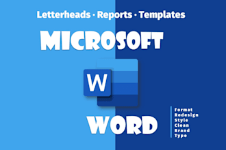 design letterheads and format, redesign, and brand your documents