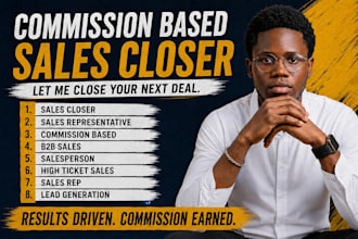 be commission based sales closer b2b lead generation sales representative