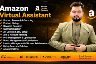 be your amazon fba virtual assistant and amazon account manager, PPC ads