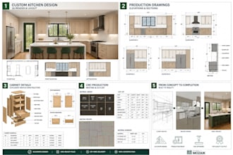 design custom kitchen and cabinet project in mozaik and cnc programmer