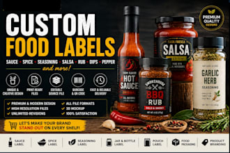 do customize label for sauce, spice, seasoning, salsa, rub, dips pepper and food