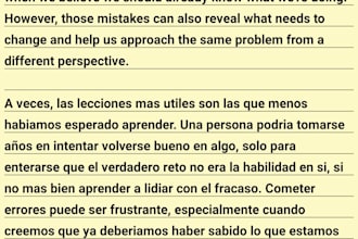 translate english texts into spanish