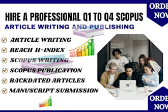 write and publish articles in google scholar ssci q1to q4 scopus  journal