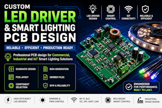 design custom led driver and smart lighting pcbs for industrial and iot products