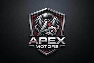 design a powerful motor logo for automotive brand