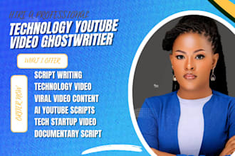 do technology script writing with deep research for tech youtube channel