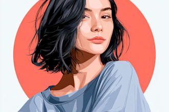 draw cartoon vector portrait with your face