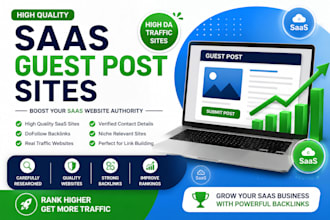find  high quality saas guest post sites and backlinks