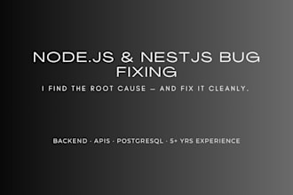 fix bugs in your node js nestjs or backend API