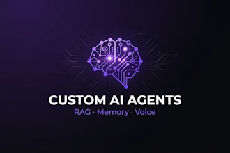 develop a custom ai agent with rag, memory and voice capability