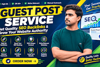 publish high authority guest posts with quality backlinks