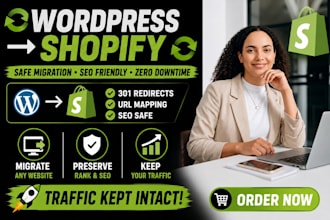 migrate wordpress to shopify store with 301 SEO redirects and URL mapping