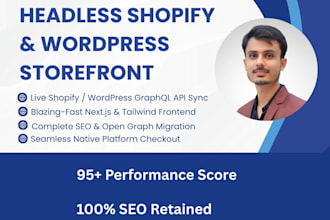 develop headless shopify store in nextjs with custom design