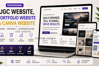 design ugc portflio canva website, pixieset photography website, showit website