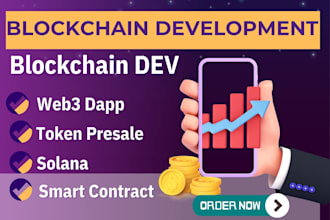 develop blockchain smart contract, web3 dapp, token presale and staking platform