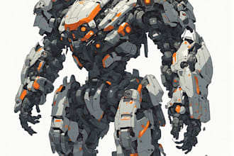draw or design mechs robots concepts