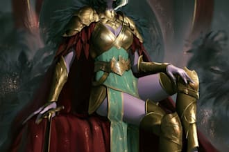 draw custom fantasy character portraits and full body art