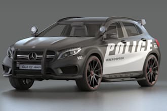 model compact performance suv for highway patrol,rig system,futuristic car model