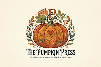 design a creative pumpkin logo for your brand