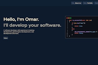 build a static or react landing page, personal site or blog