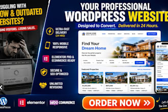 do wordpress membership webseite or redesign wordpress with elementor