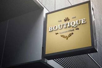 design glitter feminine beauty salon, eyelashes, hair, nails and boutique logo