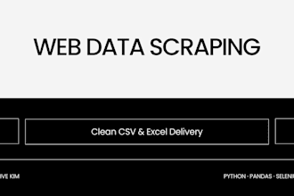 scrape web data and deliver a clean organized dataset
