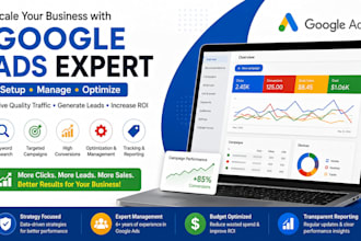 google ads setup, management , optimization