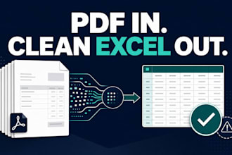convert recurring PDF invoices to excel or CSV with validation
