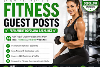 publish fitness guest posts with dofollow backlinks