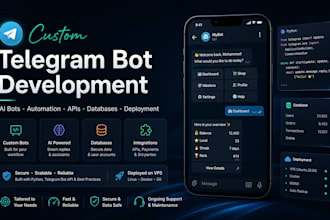 develop a custom telegram bot for your business
