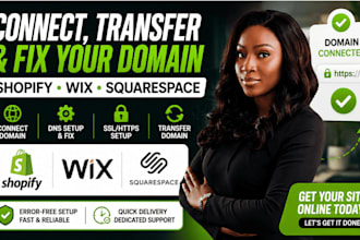 connect shopify wix or squarespace domain and fix dns issues