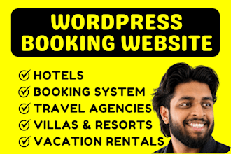 hotel booking website, vacation rental or travel wordpress website