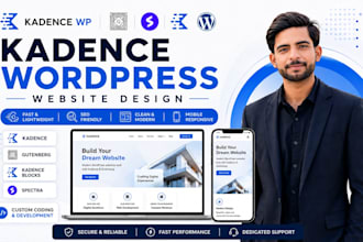 build a kadence wordpress website with gutenberg blocks