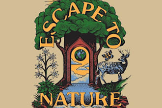 create a rustic vintage tree logo inspired by nature and heritage