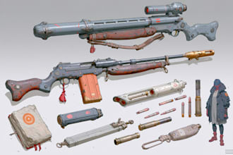 design unique weapons illustrations