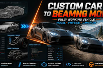 convert your custom car model into a working beamng vehicle mod